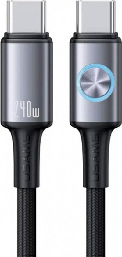Kабел USB Usams Huan Series SJ751, USB-C во USB-C, 1.2m, 240W, сива