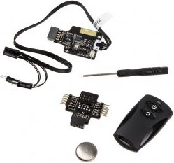Бежична далечинска SilverStone SST-ES02-USB, 2.4GHz, за вклучување и рестарт на PC, црна