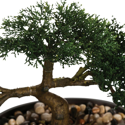Pemë artificiale Atmosphera Bonsai, 23 cm, me vazo qeramike, e zezë