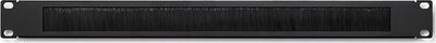 Panel me furça Qoltec për kabinet RACK 19", 1U, i zi