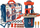 Set veglash lodër Leantoys Workbench, 3 në 1, me valixhe, blu portokalli