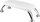 Jastëk manikyri Activeshop White, me këmbë metalike, 47 cm, i bardhë
