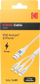 Kabllo USB 3in1 Kodak SB7379, USB A në USB C microUSB Lightning, 1 m, e bardhë