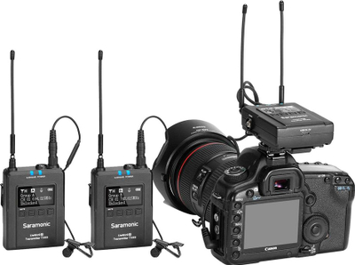 Mikrofon lavalier pa tela Saramonic UWMIC9S KIT1, UHF, për kamera, i zi