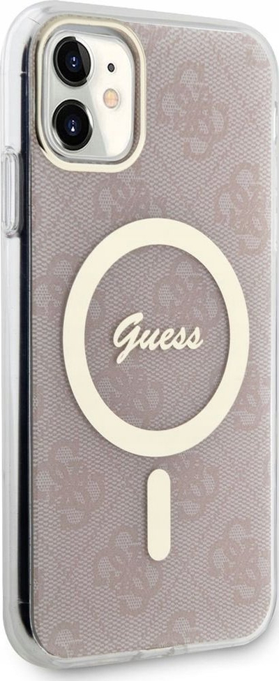 Kallëp telefoni Guess GUHMN61H4STP për iPhone 11, 4G MagSafe, rozë
