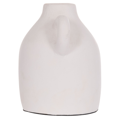 Vazo dekorative Clayvon HM4407, terrakotë, 20x12x19 cm, e bardhë