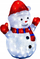 Dekor bore Luminous Snowman Feeric Christmas, 90 LED, solar, 48 cm, i bardhë