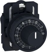 Makinë potenciometri Schneider Electric (ZB5AD912), 22 mm, e zezë