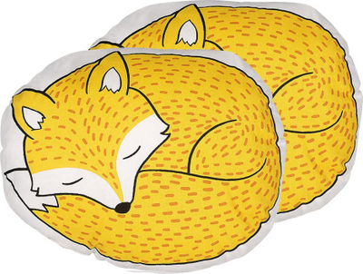 Set jastëkë fëmijësh DHANBAD Fox, pambuk, 50x40cm, të verdhë
