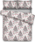 Komplet jorgani AmeliaHome Snuggy Merry, flanel pambuku, 155x220 cm, me jastëk 80x80 cm, me motiv festash