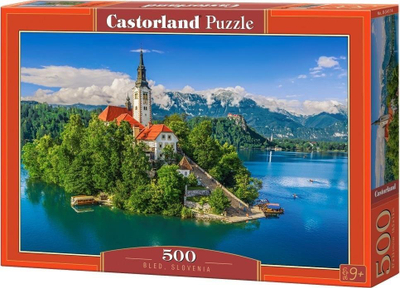 Puzzle Castorland B-54114, 500 copa, Liqeni Bled Slloveni, shumëngjyrësh