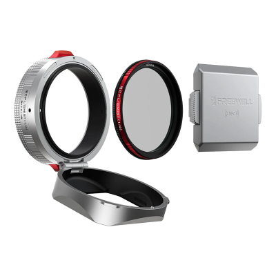 Parasollë lente Freewell Real Lens Hood GFX100RF, filtër 49mm CPL Black Mist 1/4, argjend