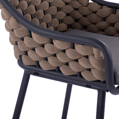 Karrige bar KADE HM5715, kornizë metalike, 54x54x103 cm, bezhë