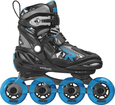Patina inline Roces Moody Boy TIF Jr 400855 01, për kalamoj, rrota PU, e zezë me blu