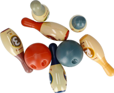 Set bowlingu për kalamaj MEGA CREATIVE 487903, 8 pjesë, plastikë, shumëngjyrësh
