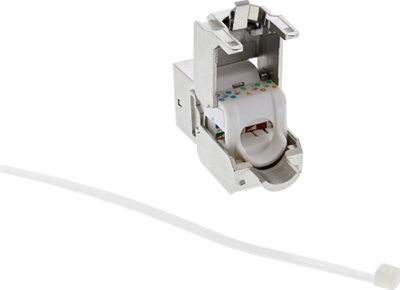 Keystone RJ45 InLine 76202S, CAT.6A, i blinduar, metalik