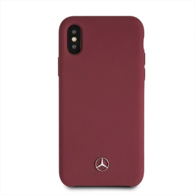 Mbulesë telefoni Mercedes-Benz për iPhone X, silikon, e kuqe
