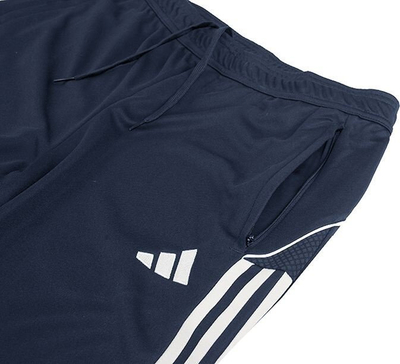 Pantallona sportive për fëmijë adidas Tiro 23 League Training Jr HS3495, poliester i ricikluar, me zinxhir te këmbët, navy