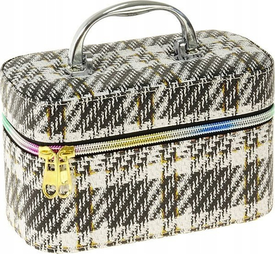 Kuti kozmake ADAR Cosmetic Case S, 23 x 17 x 15 cm, e kuqe me të bardhë