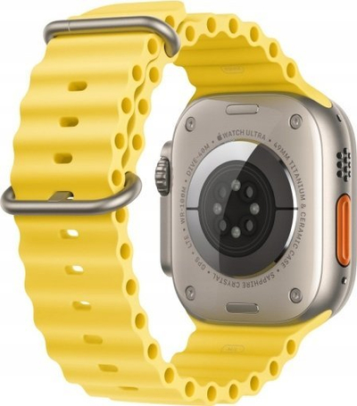 Rrip ore RhinoTech Ocean për Apple Watch 38/40/41mm, silikon, i verdhë