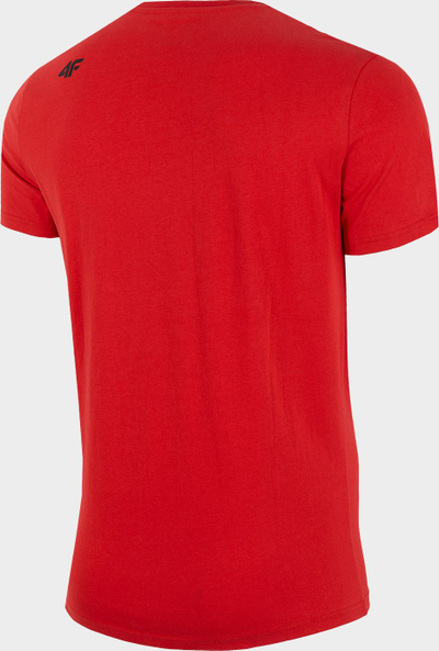 Bluzë T-shirt për burra 4F H4Z22 TSM354, 100% pambuk, me mëngë të shkurtra, e kuqe