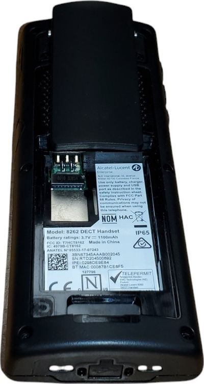 Stacion karikimi i dyfishtë Alcatel Lucent 3BN67336AA 3BN67346AA, për telefon 8262 DECT, për bateri rezervë, i zi