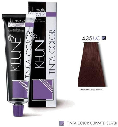 Bojë flokësh Keune Tinta Color Ultimate Cover 4.35, Medium Chocolate Brown, 60ml