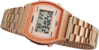 Ora dore Casio Vintage Glitter B640WCG5ADF, digjitale, për femra, rozë
