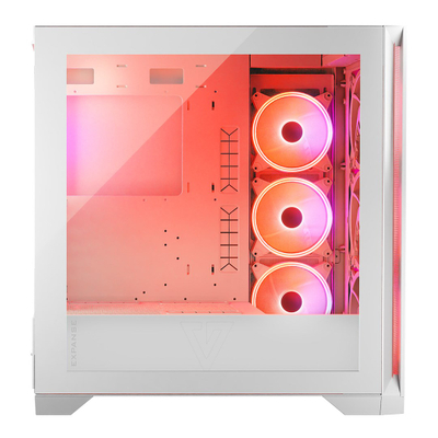 Kutia për PC Volcano Expanse S Apex, MIDI Tower ATX, ARGB, e bardhë