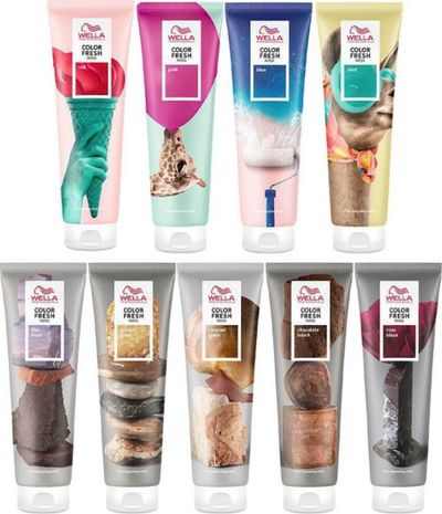 Maskë boje flokësh Wella Color Fresh Mask Fun Pink, pa dëmtim, për flokë të çelët, rozë