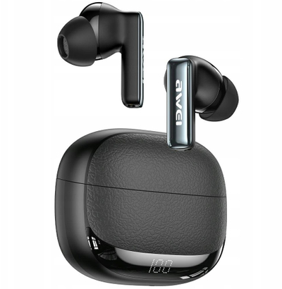 Kufje wireless Awei TA19, True Wireless, ANC dhe ENC, të zeza