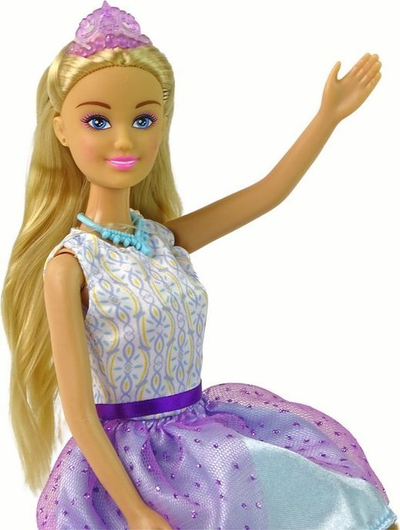 Kukull princeshë Anlily Leantoys, fustan lejla, flokë biond