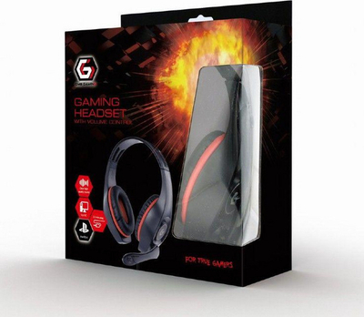 Kufje gaming Gembird GHS-05-R, me mikrofon, me kabllo, të zeza me të kuqe