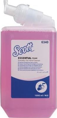Pastrues duarsh Scott Essential Foam 6340, antibakterial, kasetë 1L, rozë