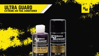 Lëng lubrifikues për vegla me ajër Kimball Midwest Ultra Guard Extreme, sintetik, me spërkatje, i zi