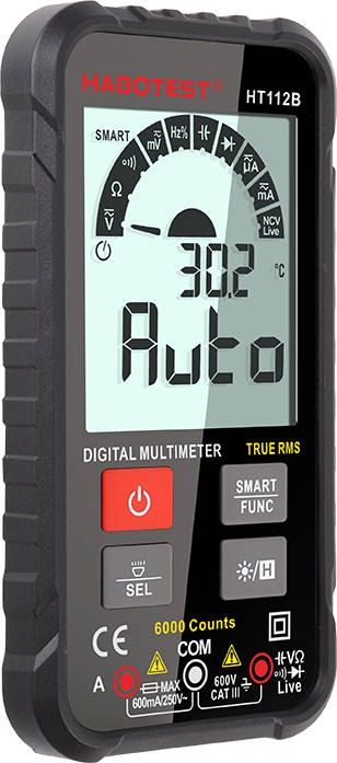 Multimetër dixhital Habotest HT112B, True RMS, ekran 2.88", portokalli