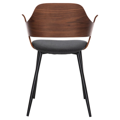 Karrige ngrënieje Velp 55,5x50x79Hcm (HM9616.01), gri/ zezë