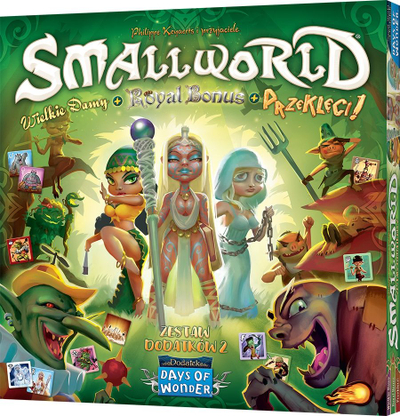 Zgjerување игра Rebel за Small World Grand Dames Royal Bonus Cursed, сет проширувања, за 2 5 играчи, повеќебојно