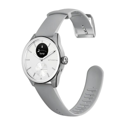 Orë smart hibride Withings ScanWatch 2, 42mm, me EKG dhe matje temperature, e bardhë