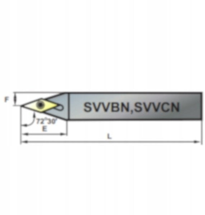 Mbajtëse torno SKL SVVCN 2525-16, trup 25x25 mm, për pllakëza VC1604, i zi