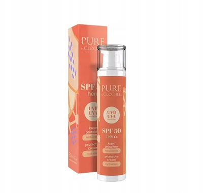 Krem fytyre Pure by Clochee Hero, SPF 50, hidratues dhe mbrojtës, portokalli