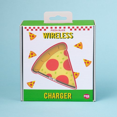 Karikues wireless Fizz Pizza Slice për telefon, në formë cope pice, shumëngjyrësh