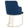Kolltuk Solana velvet + këmbë ar 54×63×87 cm (HM9275.08), kaltër/ ari