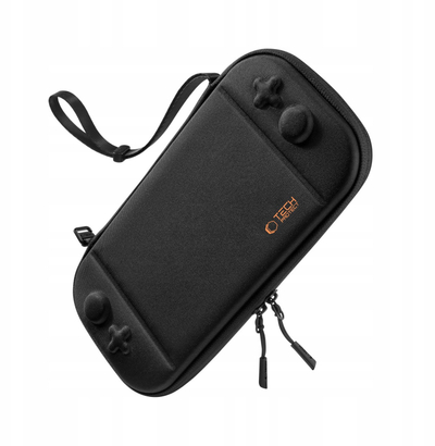Çantë mbrojtëse Tech-Protect Slim Pouch për Nintendo Switch 2, xhepa për kartrixhe, e zezë