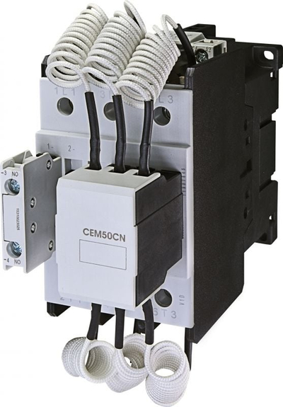 Kontaktor për kondensatorë Eti Polam CEM50CN.10, 40kVar, 1NO, 230V AC