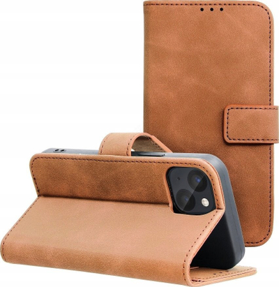 Kabullë Forcell TENDER Book për Samsung Galaxy A22 5G, lëkurë eko, kafe