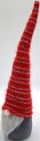 Декоративна фигура за Божиќ Saska Christmas Gnome, со долга црвена капа, LED светлечки нос