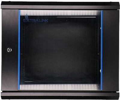 Kabinet rrjeti Extralink 9U 600x450, montim në mur, i zi