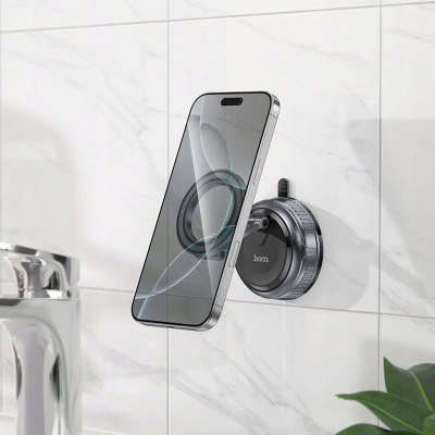 Држач за телефон HOCO Vacuum Magnetic, MagSafe, ротација 360°, црн