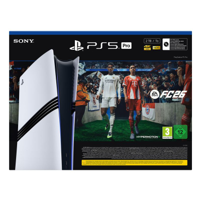Konzolë Sony PS5 Pro Digital, 2TB, me lojë FC 26, e bardhë
